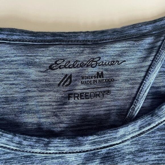 Eddie Bauer Freedry Performance Top Size Medium Long Sleeve Back Keyhole Yoga - Picture 3 of 10